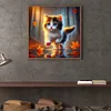 Diamond Painting -DIY Round Drill Maple Leaf Cat(40x40cm)