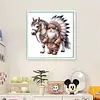 Indian Boy And Horse-11CT Stamped Cross Stitch 40*40cm/15.75*15.75in