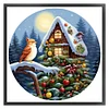 >SALE<Full Embroidery Eco-cotton Thread 11CT Printed Xmas Cottage Cross Stitch 40x40cm