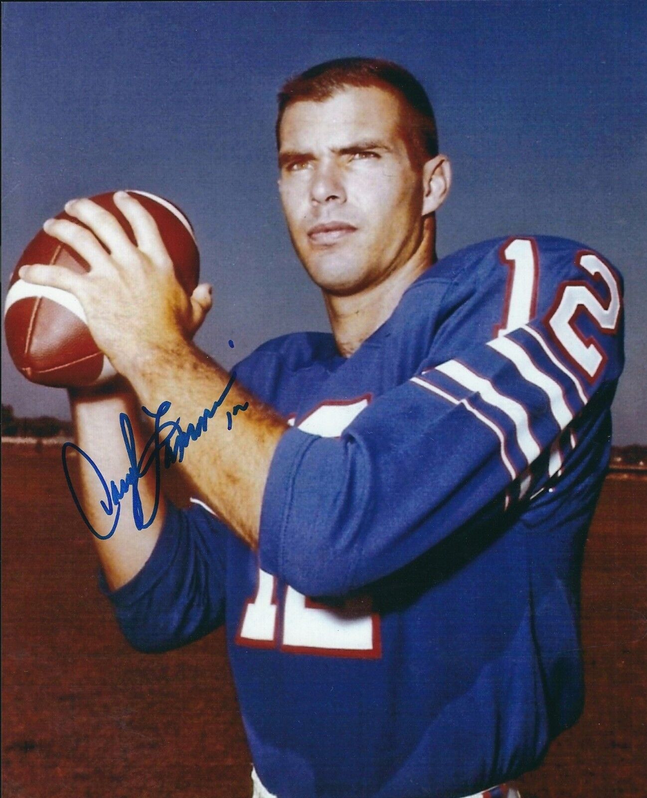 Autographed DARYLE LAMONICA Buffalo Bills 8x10 Photo Poster painting w/COA