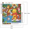 Winnie Pooh - Runde Bohrer Diamant Malerei 30*30CM