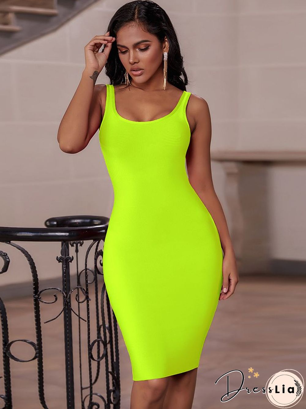 Bandage Dress Red Summer Women's Midi Dress Bodycon Elegant Sexy High Quality Yellow Pink White Evening Party Dress Club