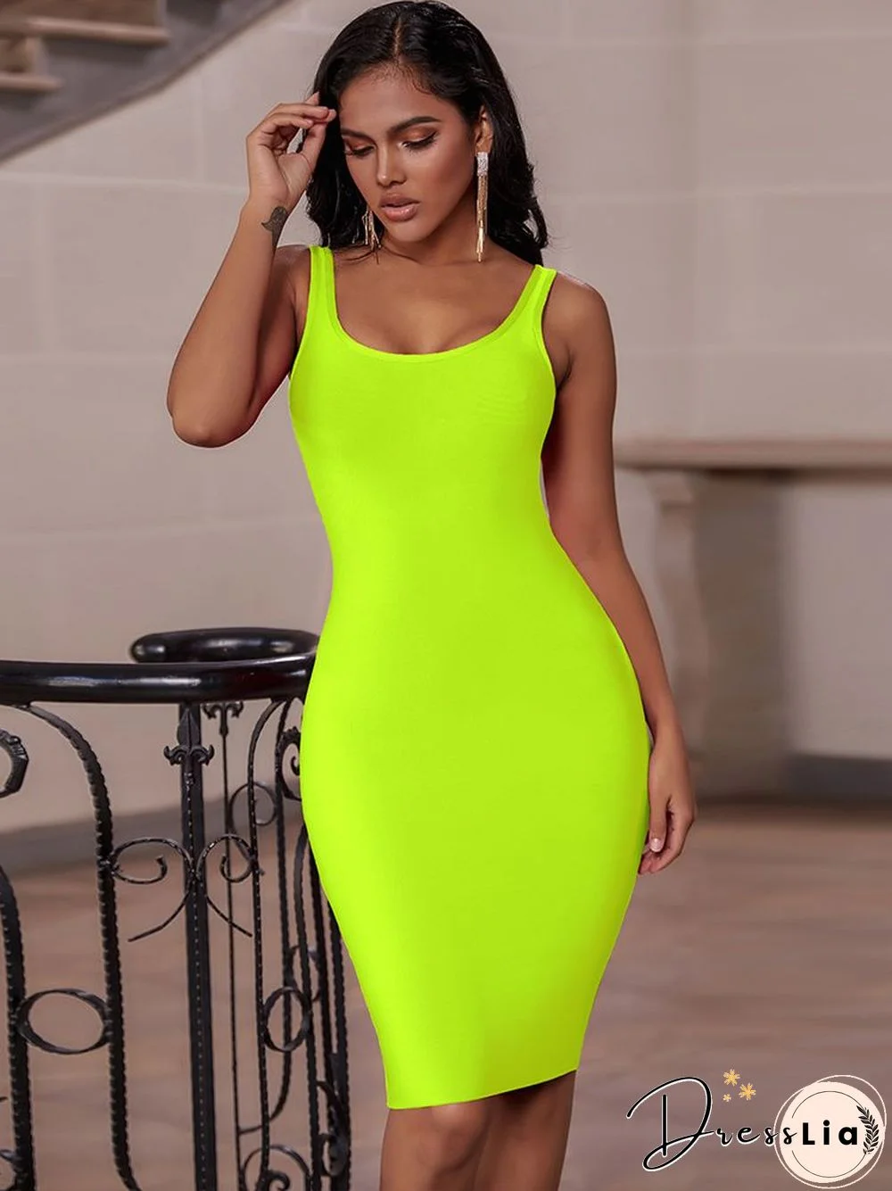 Bandage Dress Red Summer Women's Midi Dress Bodycon Elegant Sexy High Quality Yellow Pink White Evening Party Dress Club