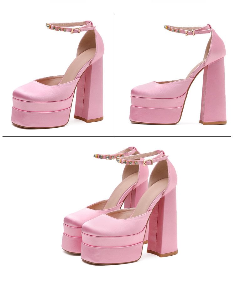 platform heels with thick heel