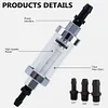 Car Inline Fuel Filter with 6 Connectors for Universal 3/8in 1/4in 5/16in Hose