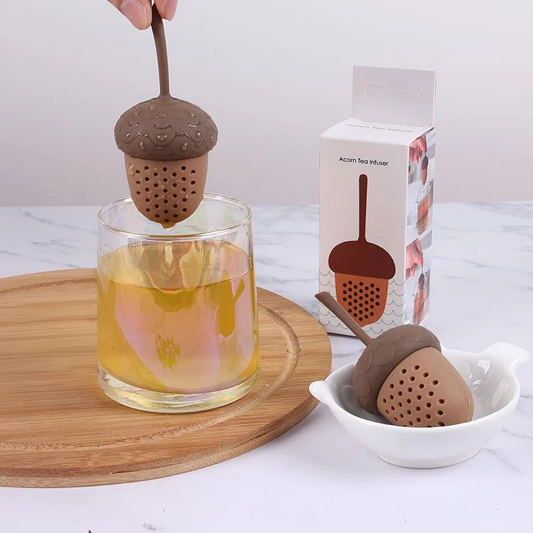 Black tea leakage lovely creative filter screen tea separation silica gel pine nuts