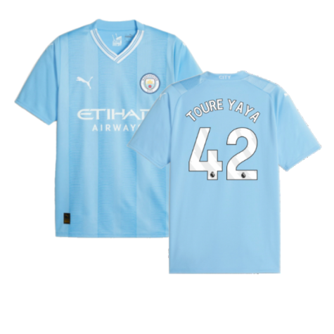 Man City Yaya Touré 42 Home Shirt Kit 2023-2024