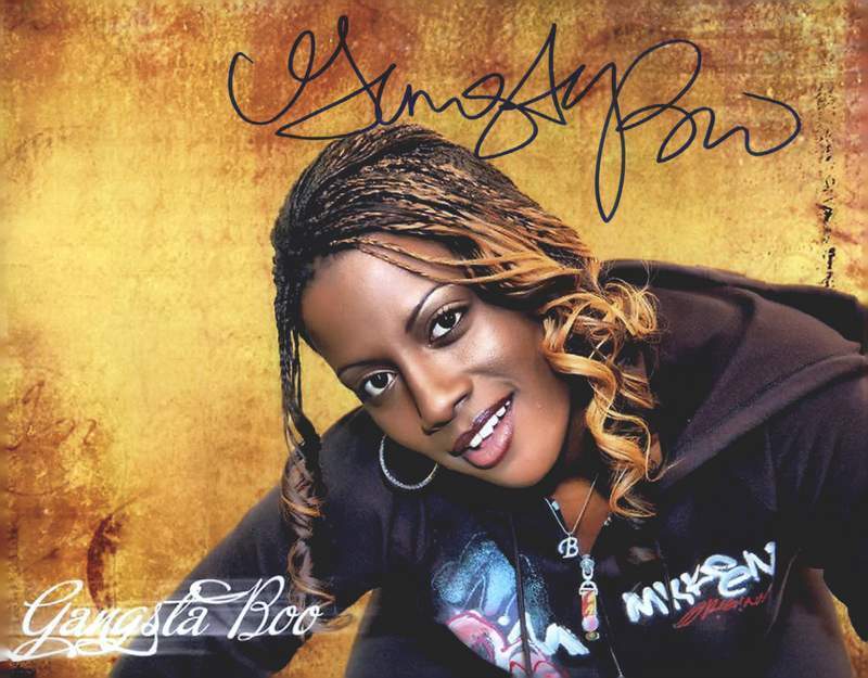 Three Six Mafia Gangsta Boo signed rap 8x10 Photo Poster painting W/Certificate Autographed 0445