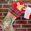 DIY Diamond Painting Christmas Stockings Hanging Ornaments Large Capacity Xmas Socks Pendant Wear Resist Candy Gift Storage Bags for Family Christmas Holiday Party Decoration (Bright candle)