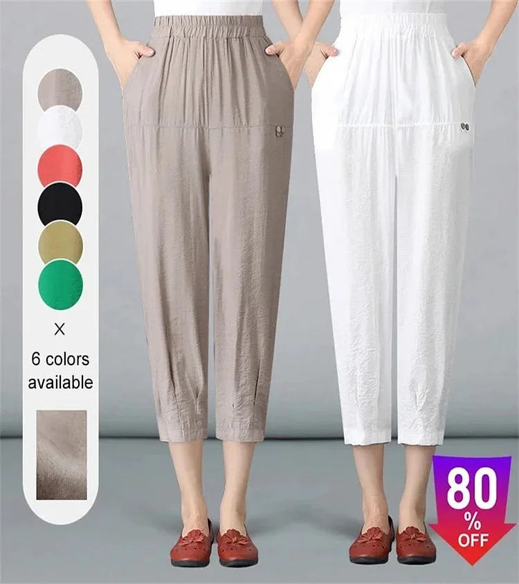 Women’s Thin Cotton Linen Harem Pants