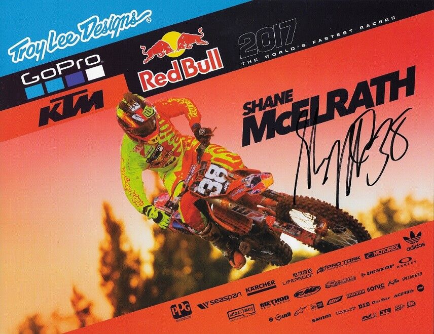 *SHANE MCELRATH*SIGNED*AUTOGRAPHED*PICTURE*KTM*RED BULL*8.5 X 11