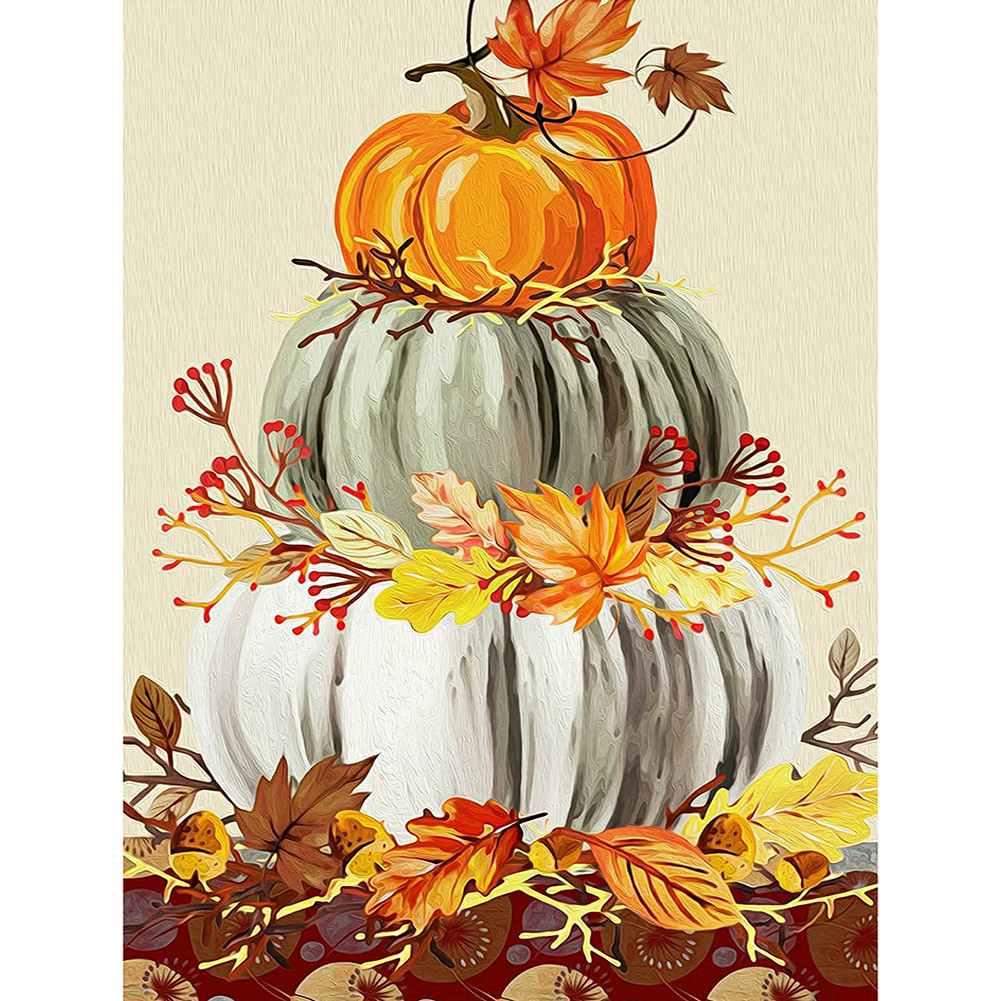 

Pumpkin Maple Leaf - Round Drill Diamond Painting - 30*40CM, 501 Original