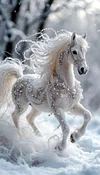 Luxury AB Velvet Diamond Painting Kit - White Horse