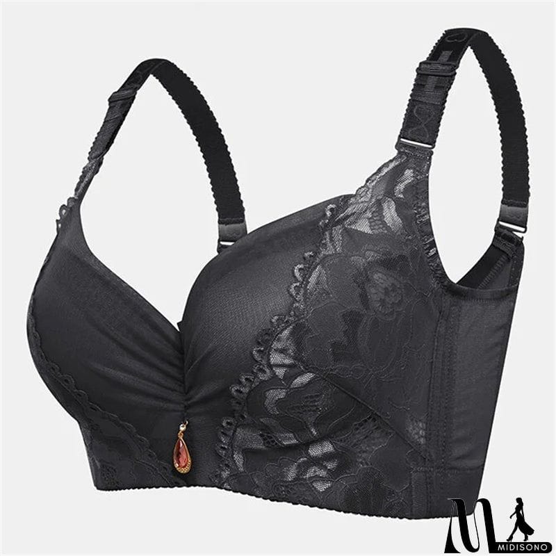 MidiSono - Women's Underwire Adjusted Straps Cotton Lining Comfy Bras - Blue