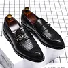 Low-Cut Upper Round Toe Men's Leather Shoes -Dress Shoes