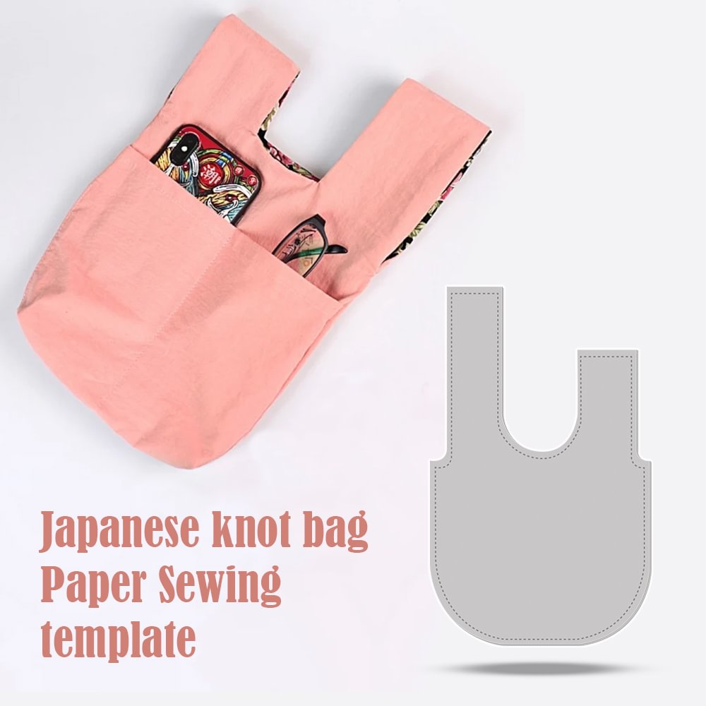 Japanese knot bag Sewing Pattern Template