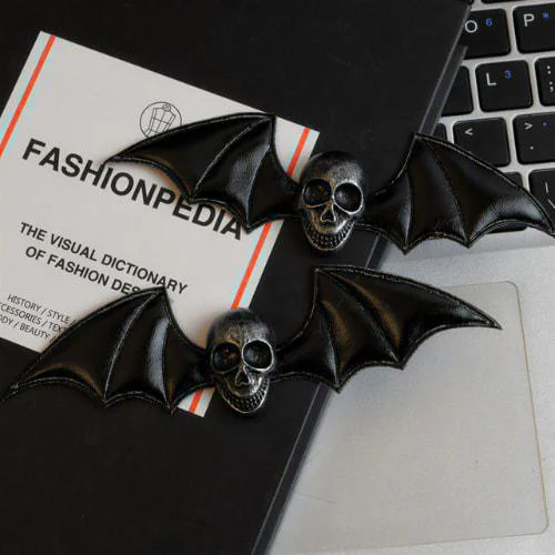 Halloween Darkness Skull Bat Hair Clip