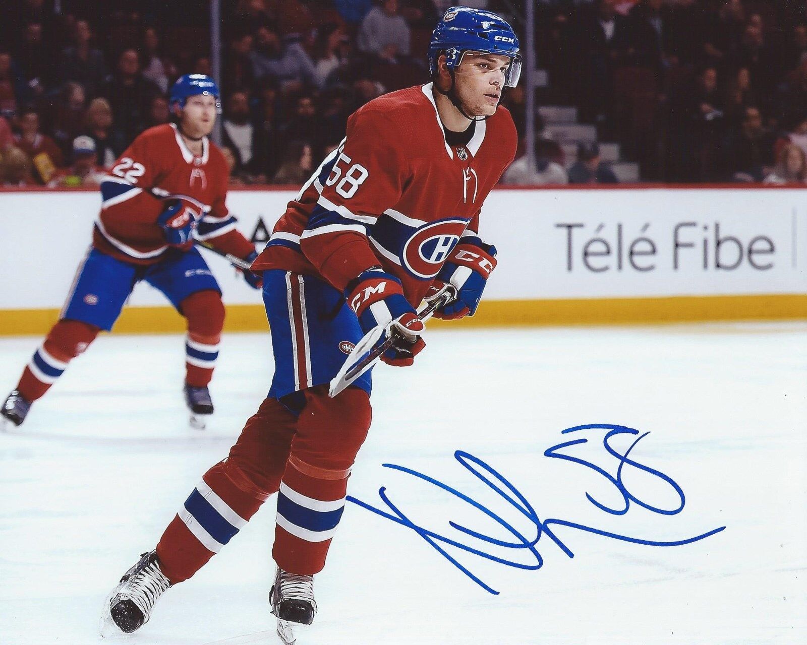 Noah Juulsen Signed 8x10 Photo Poster painting Montreal Canadiens Autographed COA B