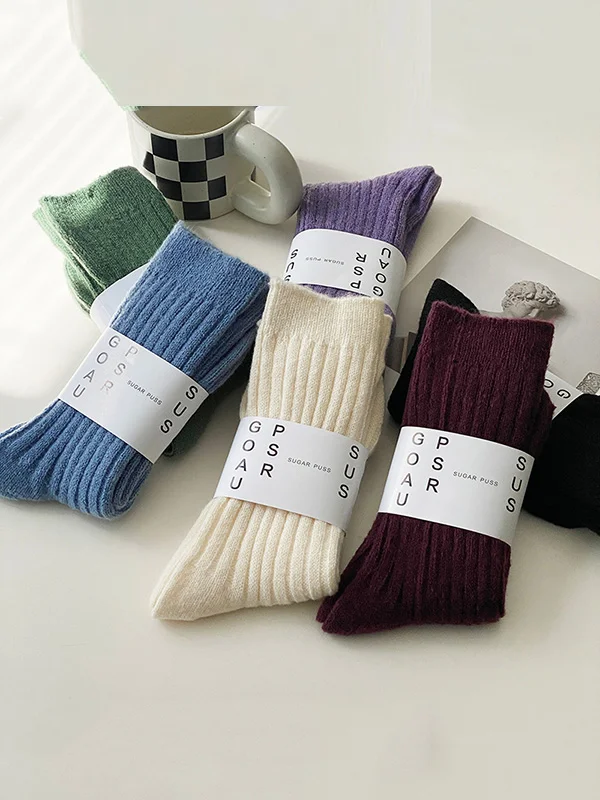 Minimalist Pure Color Socks Accessories