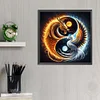Feuerdrache Eis Phönix Yin Yang - runder Bohrer Diamond Painting - 30*30cm