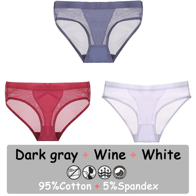 Billionm Seamless Panties Sexy Lingerie Mesh Female Underwear See-Through Underpants Low-Waist Briefs Girls Intimate Pantys