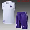 2025/2026 Real Madrid Pre-Match Training White Vest+Shorts Football1:1 Thai Quality