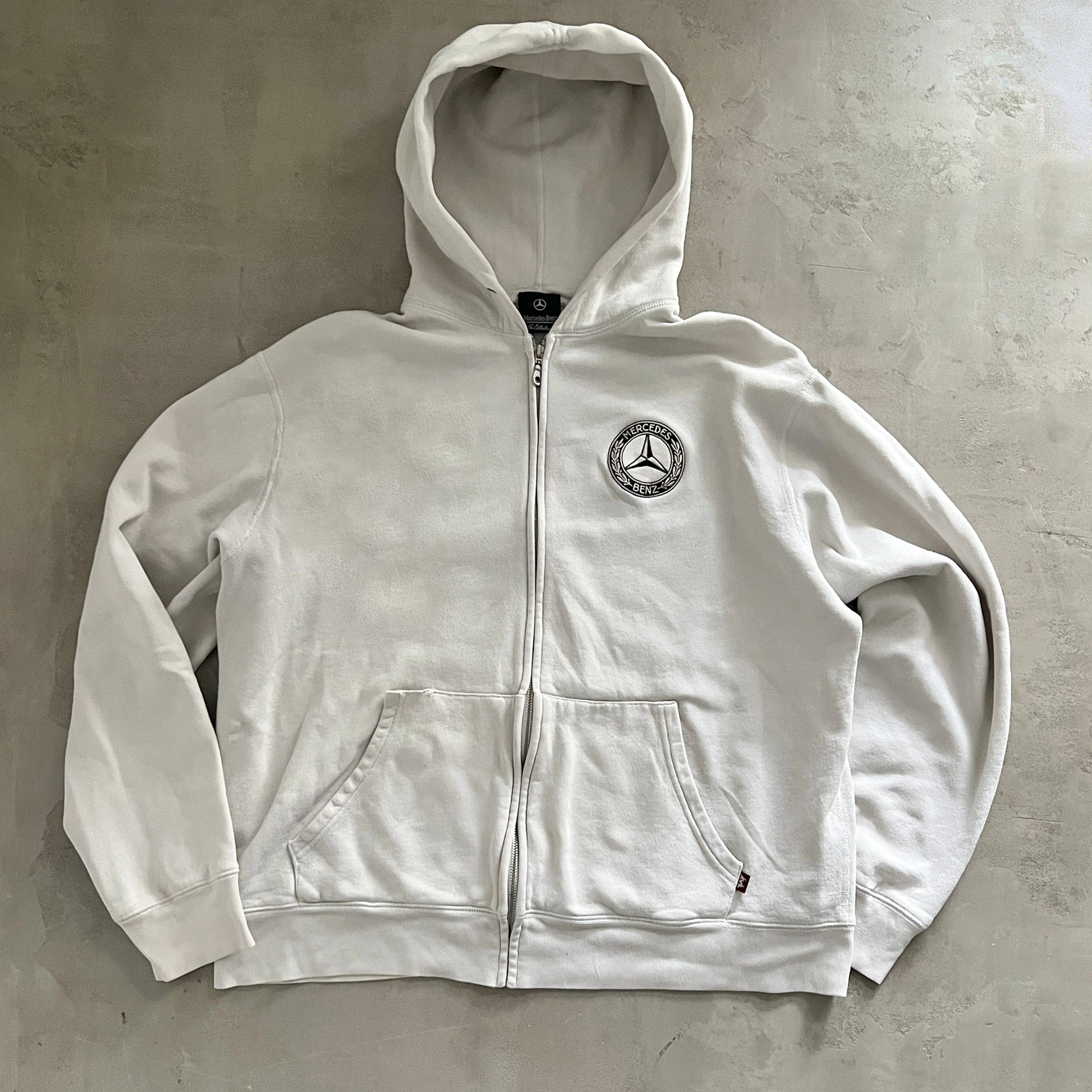 Unisex Vintage Machine Embroidered Racing Zipper Hoodie Jacket