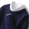 New Men's Round Neck Casual Business Knitted Cashmere Sweater