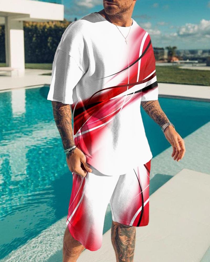 Men's Fashion Printing Shorts Suit72