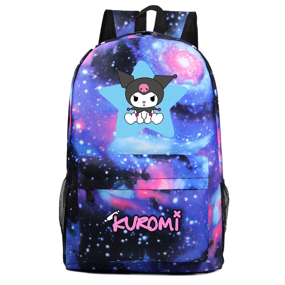Mayoulove Kuromi Backpack Large Capacity Cute Design for School Adventures-Mayoulove