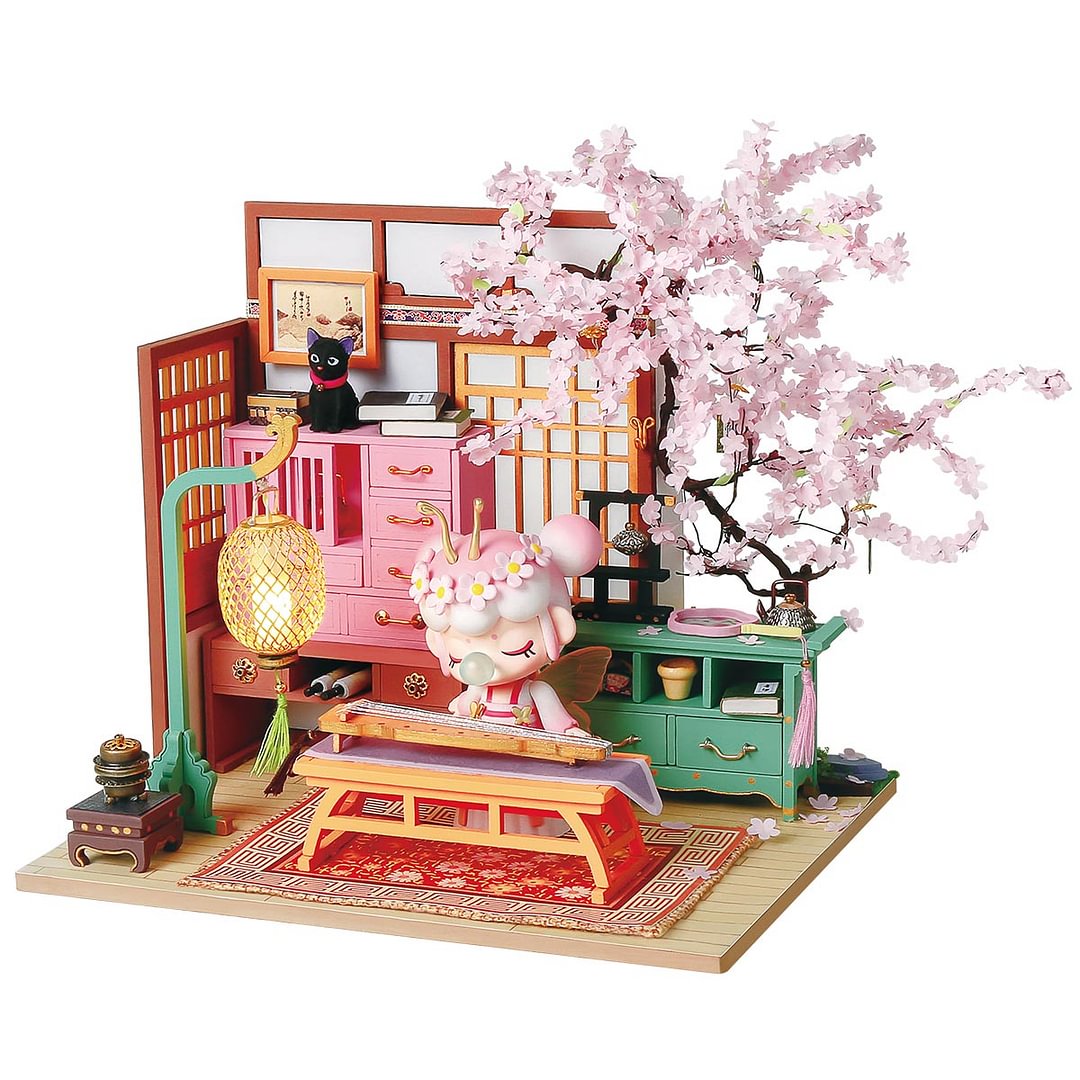 Rolife Sakura Pavilion SN999 DIY Miniature Dollhouse (Including One Figure Doll) SN999