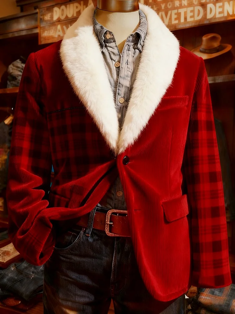 Men's Christmas Art Design Print Casual Coat 