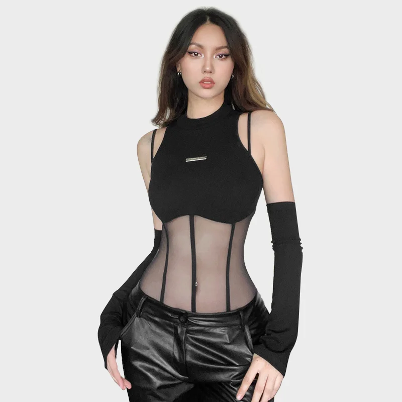 Mesh Hollow Personality Bodysuit