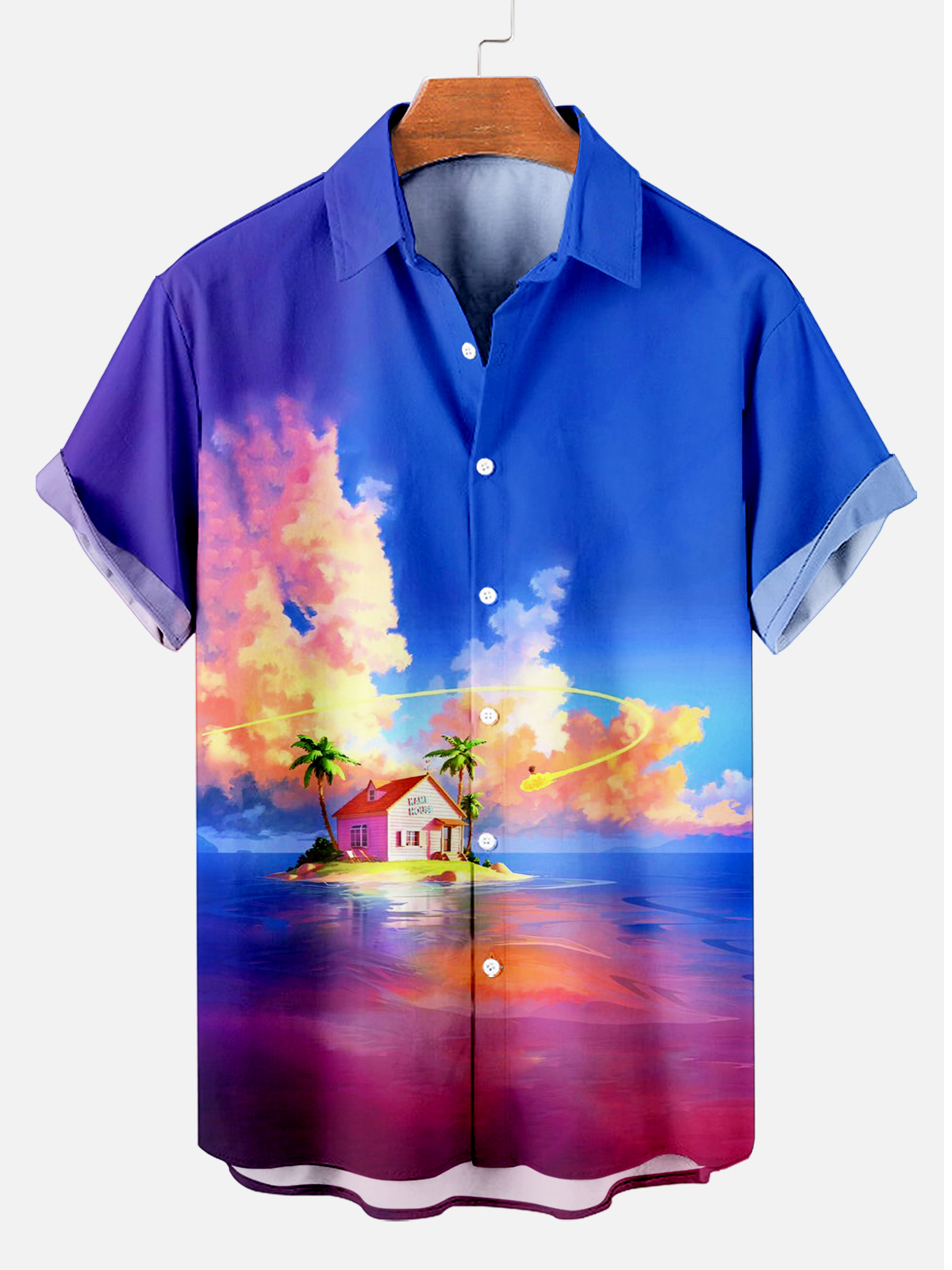 Men's Classic Cartoon Steven Universe Just Arrived Home Short-Sleeved Printed Shirt PLUSCLOTHESMAN