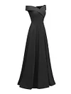 Elegant Full Dress Slash Neck Maxi Long Dress