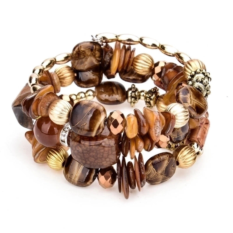 Fashion Geometric Color Block Alloy Natural Stone Women’s Bracelets