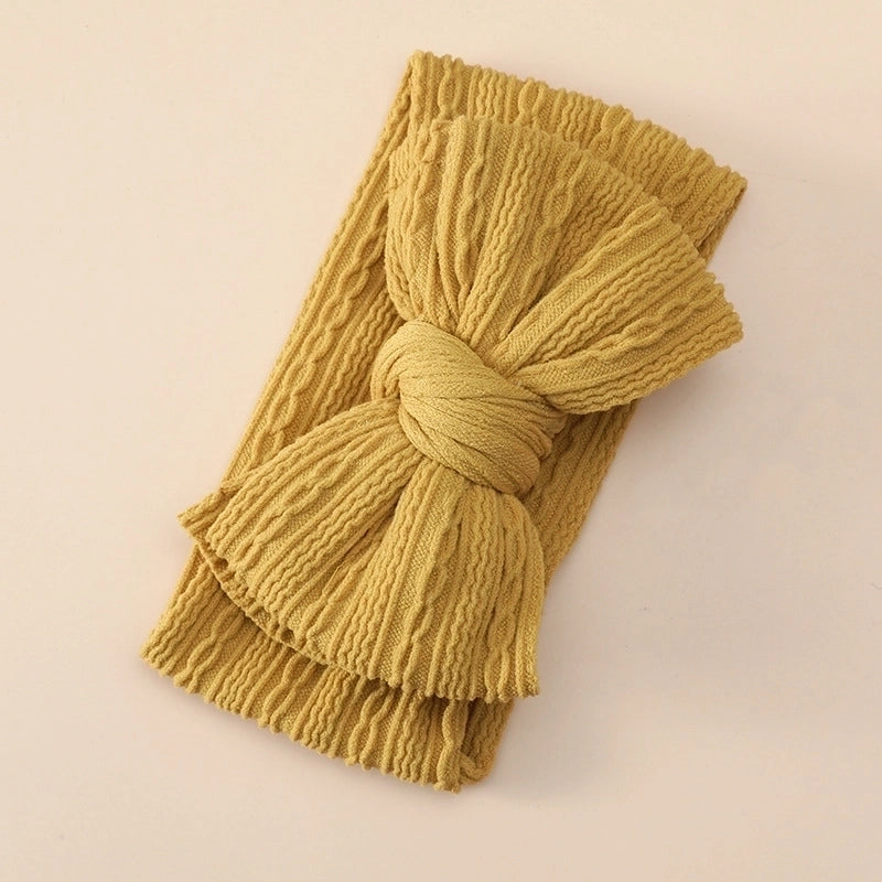 Girl’s Minimalist Bow Knot Nylon Jacquard Hair Band