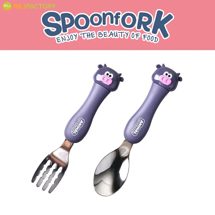 Cartoon Calf Spoon Fork Set Rilifactory