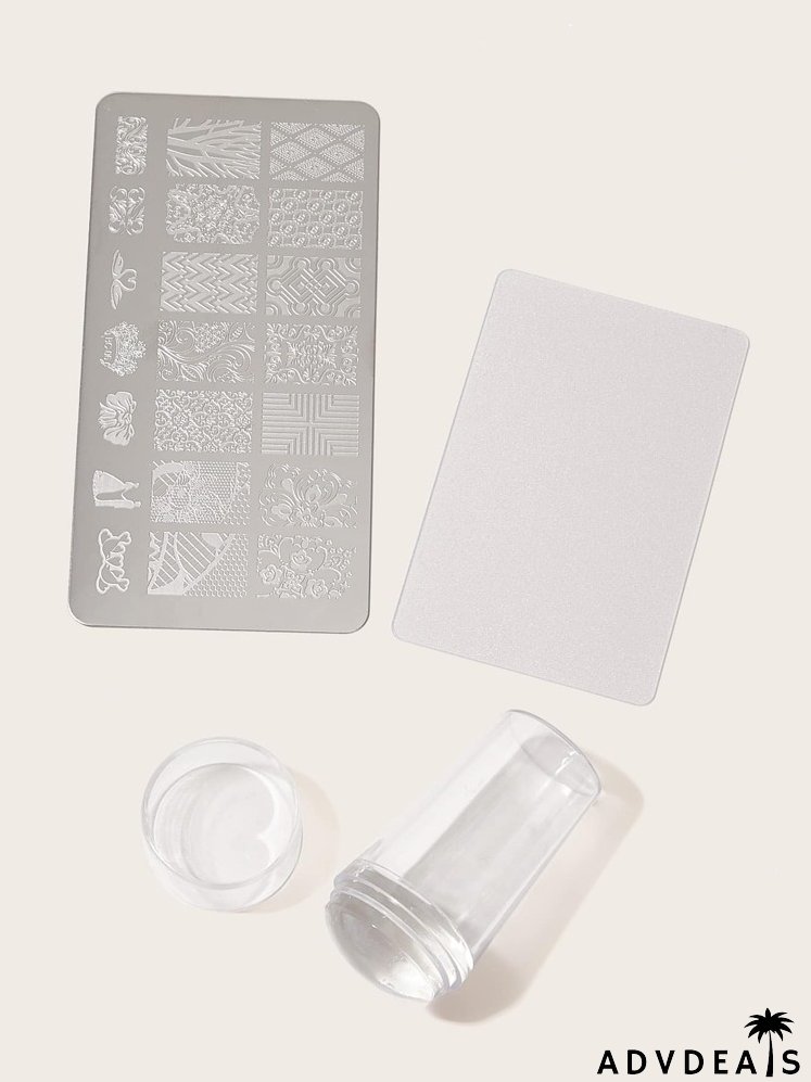 3pcs Nail Art Printing Steel Plate