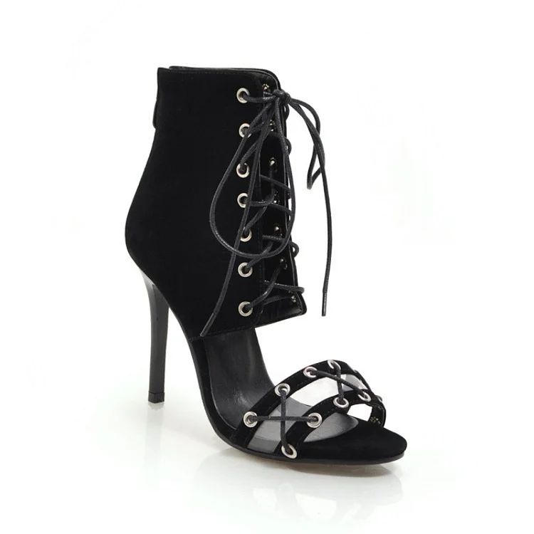 Statement Cutout Straps Stiletto Sandals