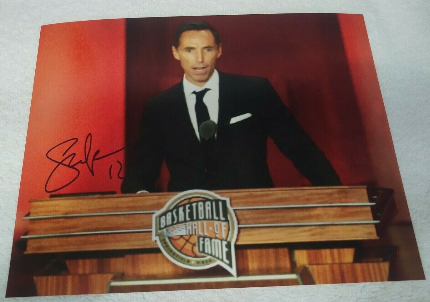 STEVE NASH Suns Mavericks Nets SIGNED AUTOGRAPHED HALL OF FAME 8X10 Photo Poster painting COA