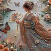 Kimono Girl-11CT Stamped Cross Stitch 50*50cm tapestrymarket
