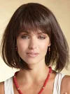 Short Straight Hair Brown Wig