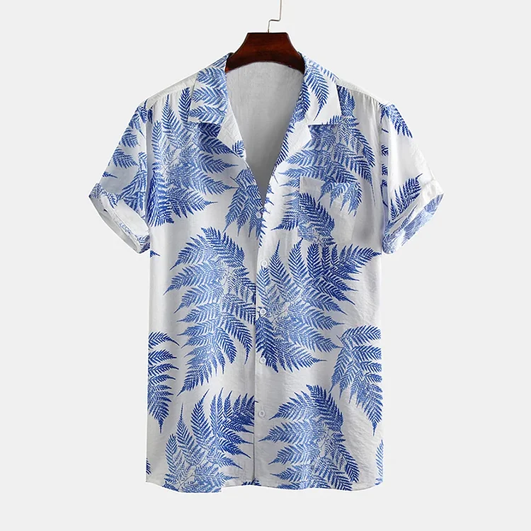 BrosWear Vacation All Over Leaf Short Sleeve Shirt