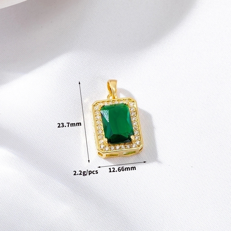 Lady Square Copper Plating Charms