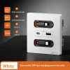 International Electric 20W Fast Charging USB Socket Switch Panel 86 Type Mobile Phone Charging Type-c Home With Retractable Wire