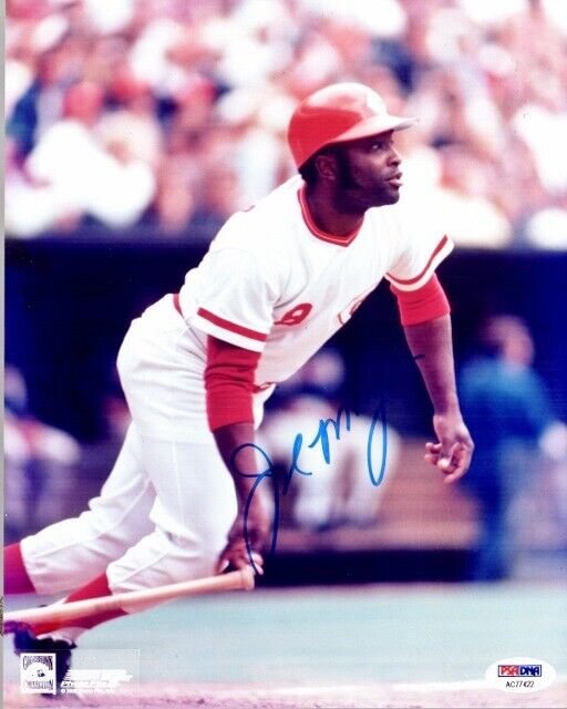 Joe Morgan Signed Autographed Cincinnati Reds 8x10 Photo Poster painting 2x WS Champs + PSA/DNA