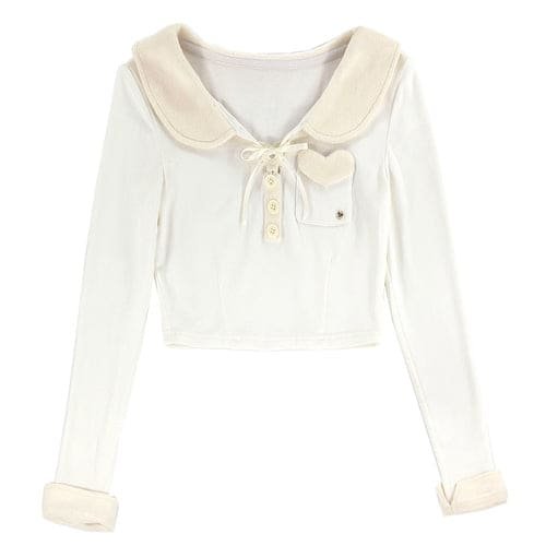 Kawaii Love Heart Black Pink Long Sleeve Top ON107