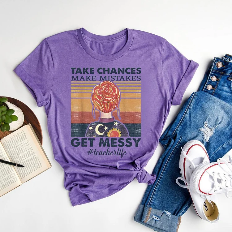 ANB - Take Chances Make Mistakes Get Messy Book Lovers Tee-06684