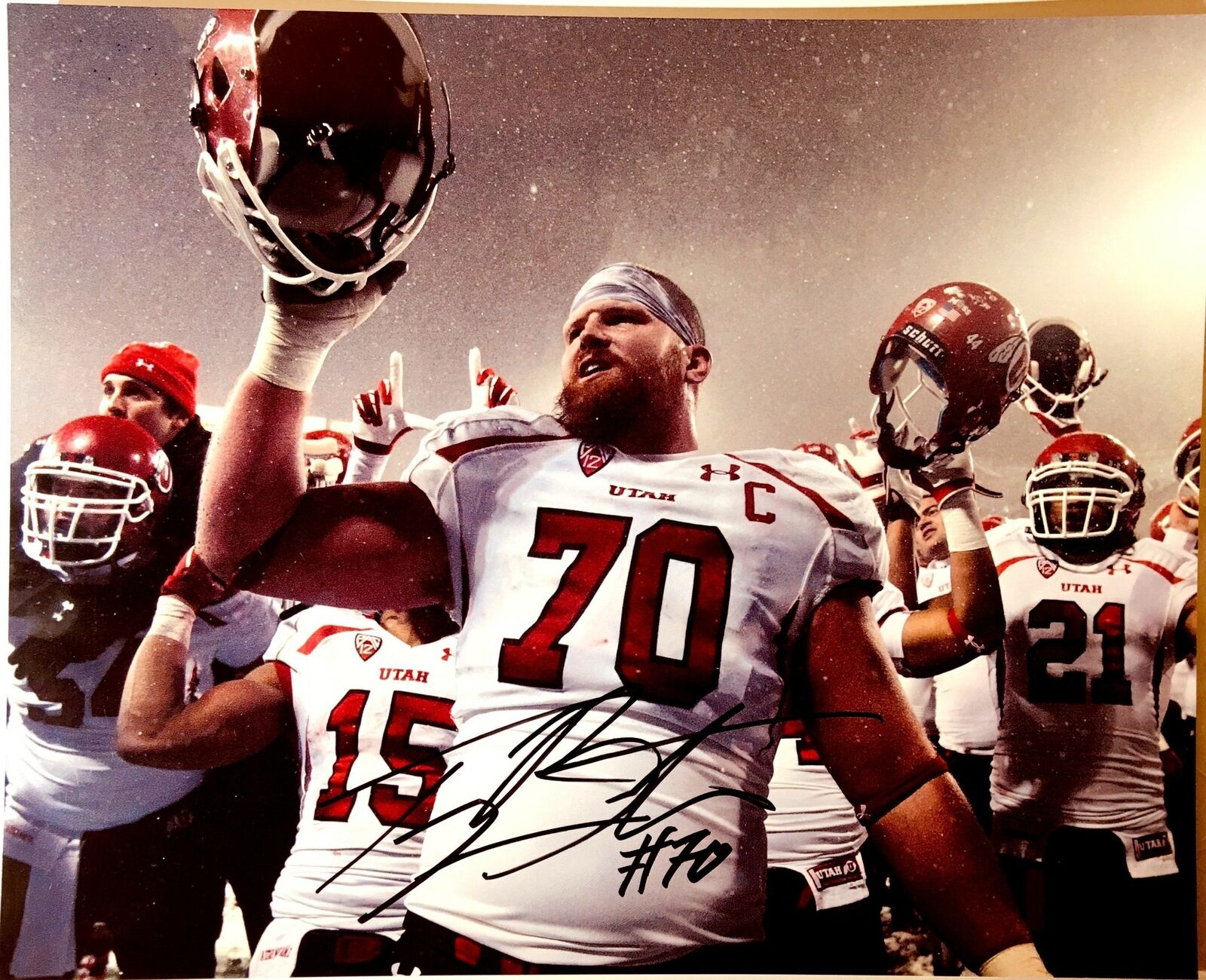 Tony Bergstrom Signed 8x10 Photo Poster painting Utah Utes Autograph Auto